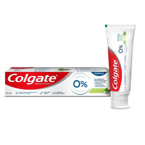 Зубная паста Colgate 0% Бодрящая Свежесть зубная паста от кариеса 130 гр