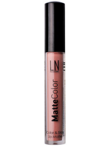Блеск для губ LN Professional Matte Color матовый тон 01 розово-коричневый 6 мл - 1