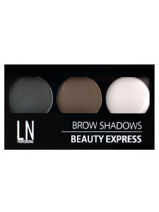 Палетка для моделирования бровей LN Professional Brow Shadows тон 02 брюнет 12 гр