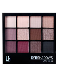 Палетка теней для век LN Professional Mega Color тон 12-1 kings road 12 гр