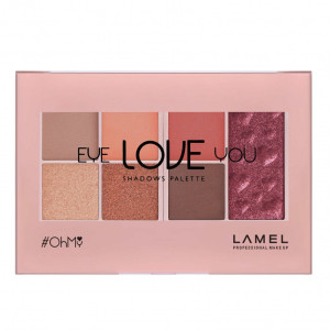 Палетка теней для век Lamel OhMy Eye LOVE You тон 402 Закат 4 гр - 1