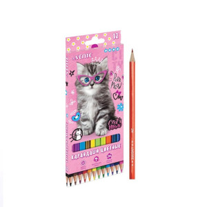 KC 5022001 deVENTE Карандаши цв "Purr Meow" 12цв