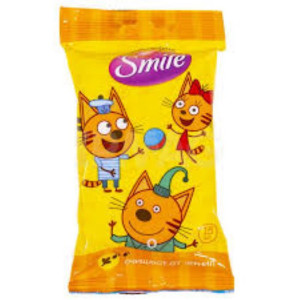 Салфетки влажн.SMILE Три кота 15шт