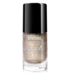 Лак для ногтей Lux Visage Galactic с глиттером тон 218 золотисто-серебристый 9 мл - 1