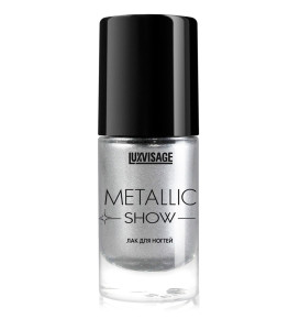 Лак для ногтей Lux Visage Metallic Show c эффектом металлического сияния тон 301 жидкое серебро 9 мл - 1
