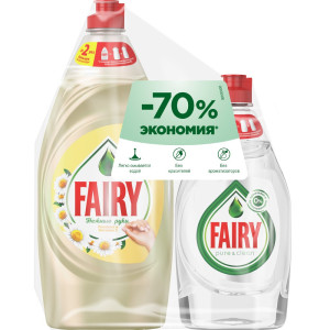 ПРОМО FAIRY Ромашка 900мл+Pure&Clean 450мл