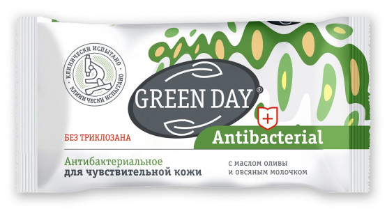 Мыло туалетное Green Day для чувствительной кожи антибактериальное 90 гр