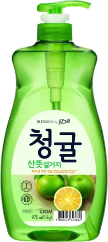 Средство для мытья посуды Lion Korea Chamgreen Зеленый цитрус 965 мл – 1