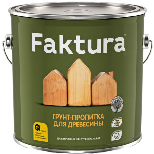 Грунт-пропитка FAKTURA для древесины, ведро 2,5 л