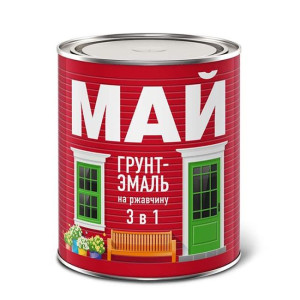 Грунт-эмаль Май по ржавчине 3 в1 коричневая банка 23 кг
