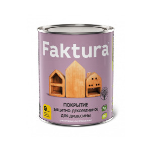 Покрытие FAKTURA защитно-декоративное д/ древ. бесцв.,ведро 9 л