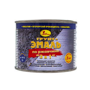 Грунт-эмаль по ржавчине 3 в 1 зеленая  0,4л