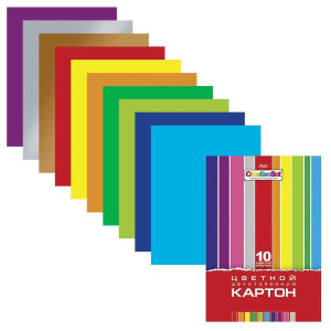 CB 10Кц4 05934 Hatber Цветной картон двухсторонний