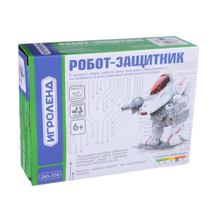 ИГРОЛЕНД Конструктор робототехника "Робот-защитник", движение, 2ААА, пластик, 20х15х6см