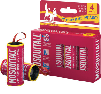 Липкая лента Mosquitall Защита от мух 4 шт