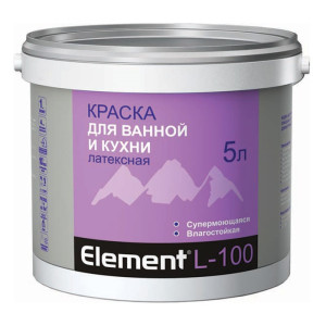 Элемент L-100 Краска латексная д/ванной и кухни 10л
