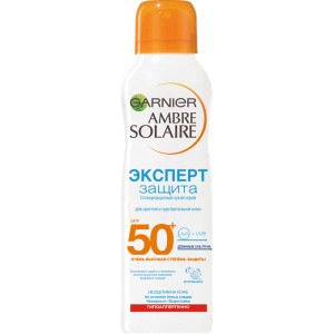 Солнцезащитный спрей Garnier Ambre Solaire Эксперт Защита сухой спрей для светлой кожи, гипоаллергенный,SPF 50