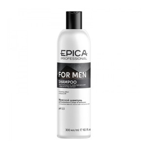 Шампунь для волос Epica Men's с кондиционирующим эффектом, маслом апельсина, экстрактом бамбука и витамином PP 250 мл