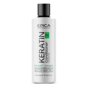 Кондиционер для волос Epica Keratin Pro для реконструкции и глубокого восстановления волос с гидролизованным кератином, комплексом KERAVIS™, аминокислотами и маслом жожоба 250 мл