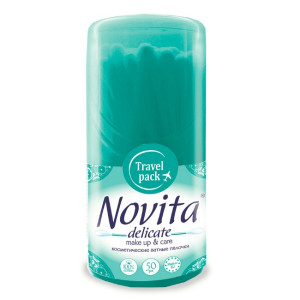 Ватные палочки Novita Delicate моноблок 50 шт