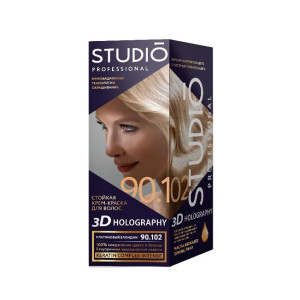Краска для волос Studio Professional 3D Holography 90.102 Платиновый блондин 115 мл