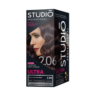Краска для волос Studio Professional Ultra тон 2.06 Чёрно-фиолетовый 115 мл