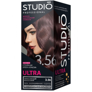 Краска для волос Studio Professional Ultra тон 3.56 Тёмно-красный фиолетовый 115 мл