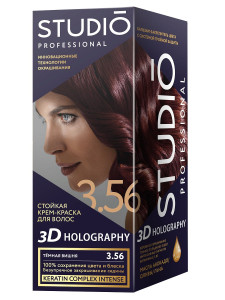 Краска для волос Studio Professional 3D Holography тон 3.56 Темная вишня 115 мл