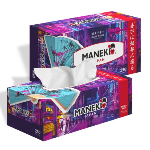 Салфетки бумажные Maneki Dream аромат магнолии 2-х слойные 250 шт