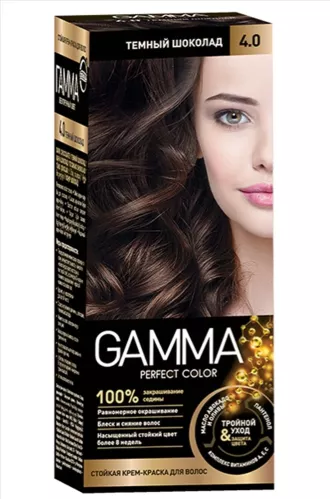 Краска для волос Gamma Perfect Color тон 4.0 Темный шоколад 100 мл – 1