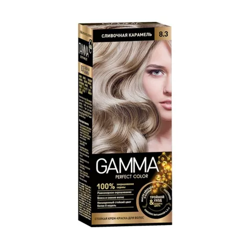 Краска для волос Gamma Perfect Color тон 8.3 Сливочная карамель 100 мл – 1