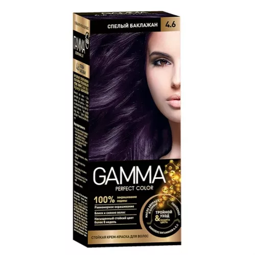 Краска для волос Gamma Perfect Color тон 4.6 Cпелый баклажан 100 мл – 1