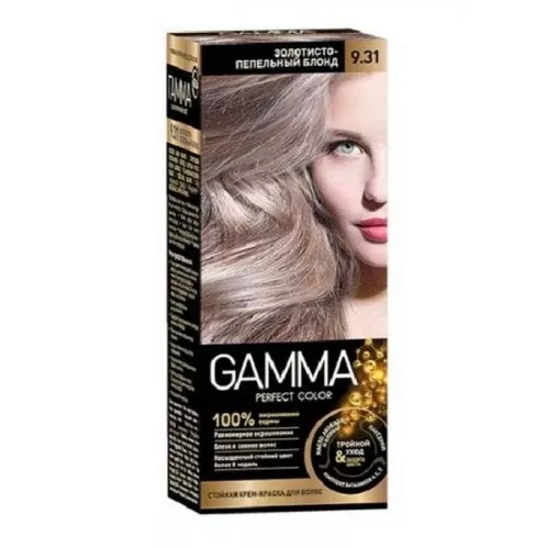 Краска для волос Gamma Perfect Color тон 9.31 Золотисто-пепельный 100мл – 1